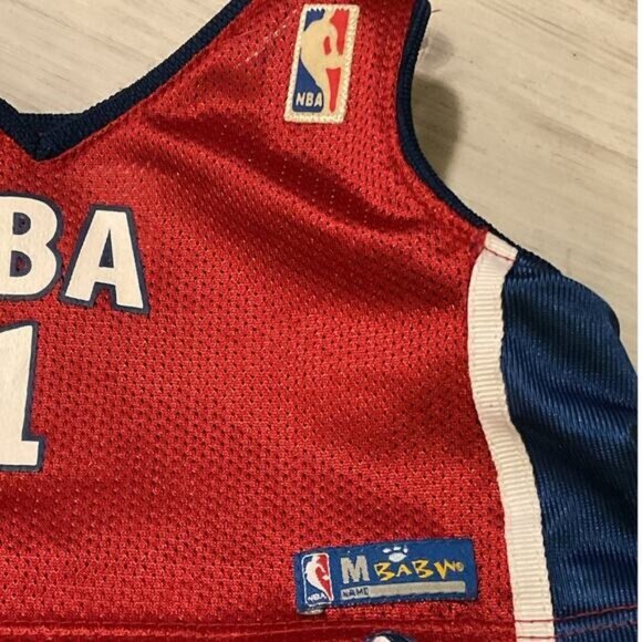 Build A Bear NBA Basketball Jersey and Shorts Outfit Set Red Blue Clothing BABW - Picture 4 of 5